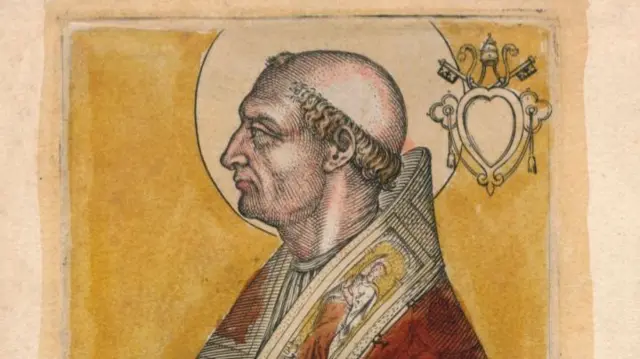 Portrait of Pope Leo I, also known as St Leo the Great (400-461 AD)