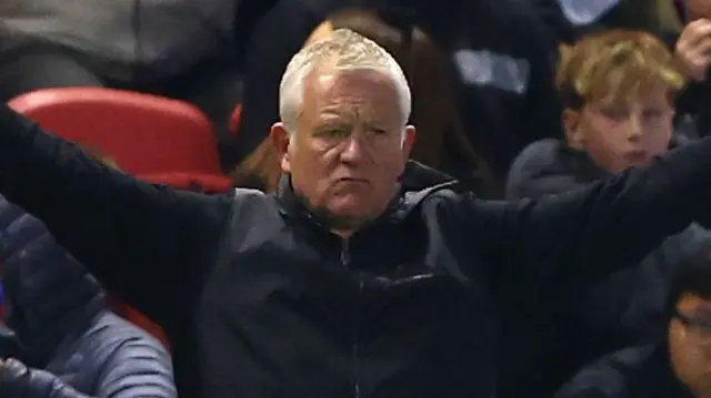 Chrisw Wilder on the touchline