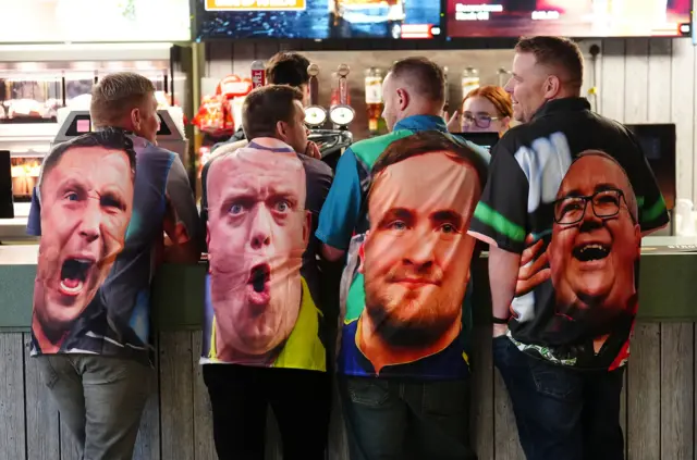 Fans at the Premier League darts event in Leeds