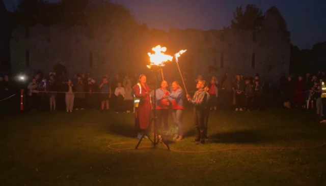 Lit beacon for VE Day 80