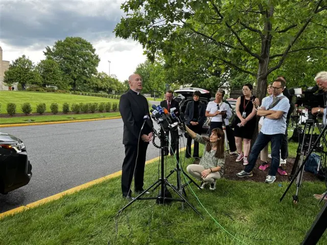 Reverend Monsignor Walter R. Rossi speaks in Washington DC