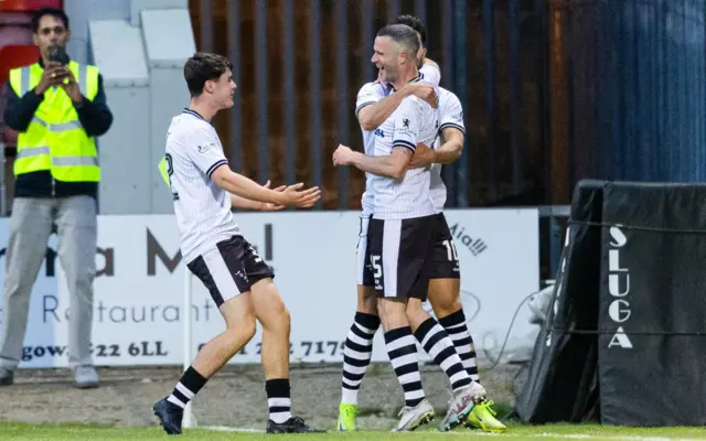 Ayr United players celebrate