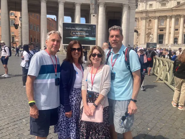 People gathered in St Peter's Square