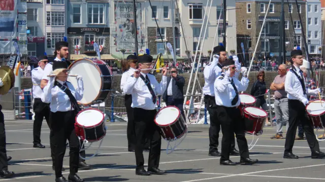 Drummers playing