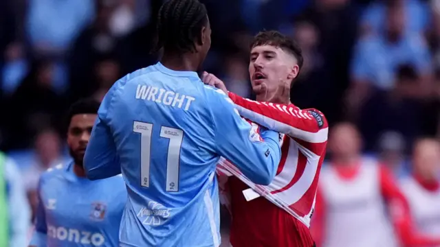 Haji Wright and Trai Hume clash