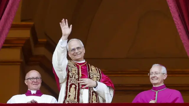 Newly elected Pope Leo XIV, Cardinal Robert Francis Prevost from the USA