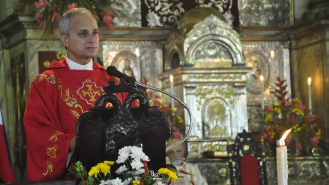 Then Father Robert Prevost presided over mass at San Agustin Church in Intramuros, Manila, in 2010