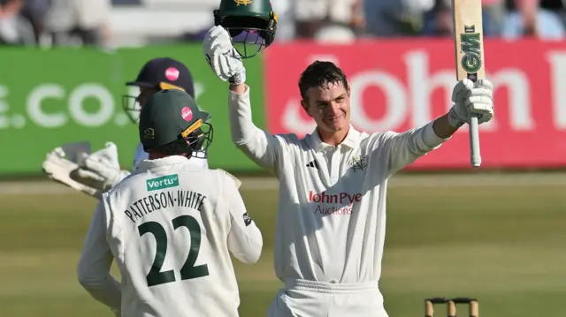 Freddie McCann scores century for Notts