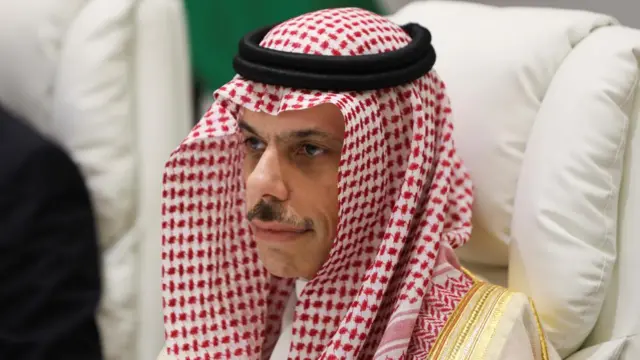 Saudi Arabia's Foreign Minister Prince Faisal bin Farhan Al Saud