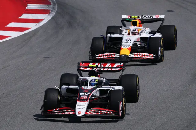 Oliver Bearman and Liam Lawson out on track