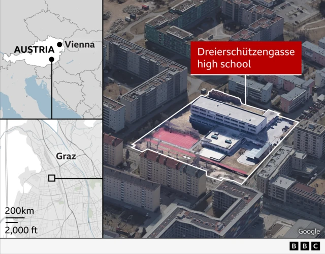 Graz shooting map