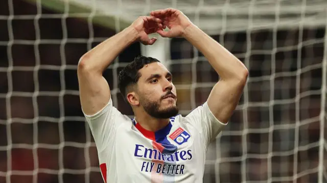 Rayan Cherki in action for Lyon