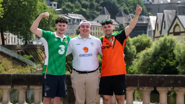 Republic of Ireland fans in Luxembourg