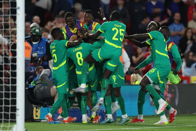 Senegal celebrate