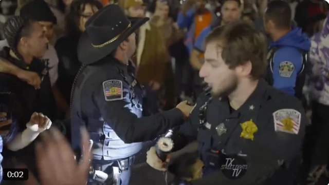 Screengrab from TX Street Fights TV video being passed off as new