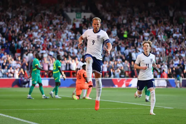 Harry Kane of England celebrates