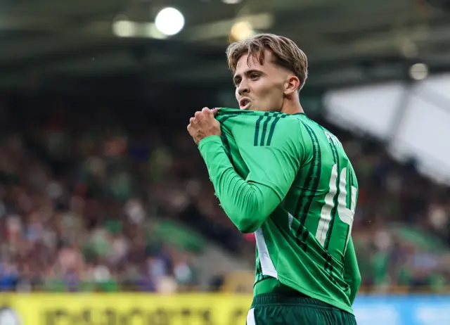Isaac Price celebrates