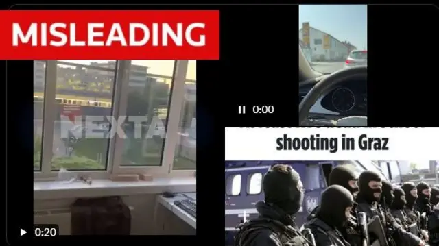 A screengrab of the video being shared today that is misleading