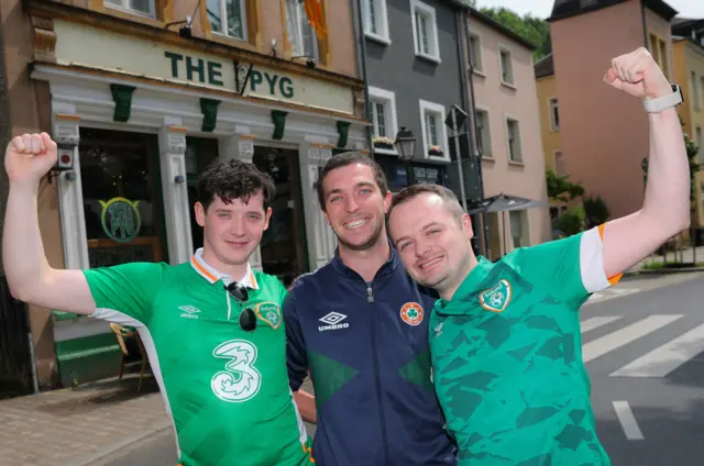 Republic of Ireland fans in Luxembourg