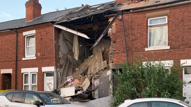 Damaged house