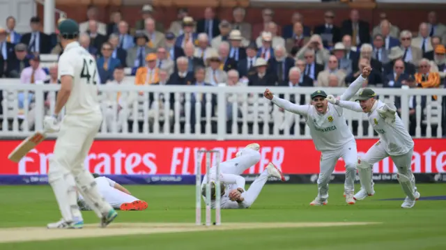 South Africa take wicket