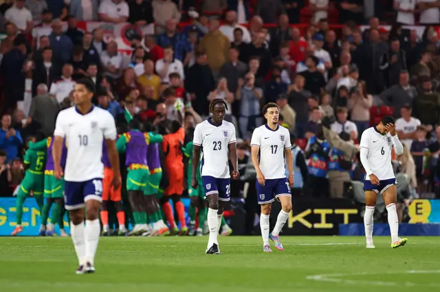 England players sad