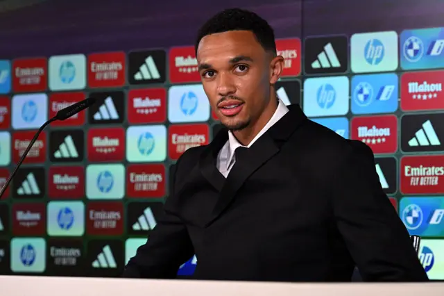 Trent-Alexander Arnold in his first Real Madrid press conference