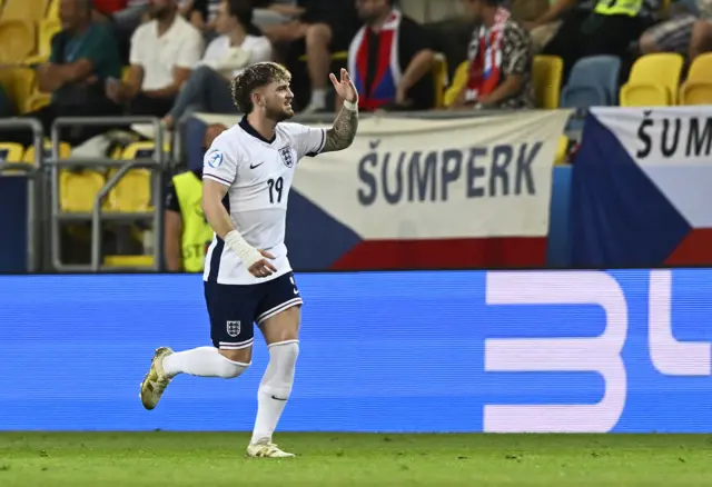 Elliott celebrates his goal