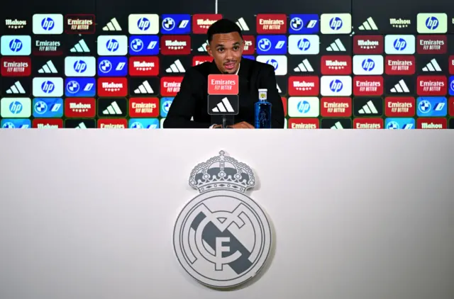 Trent -Alexander Arnold in the Real Madrid press conference