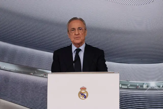 Real Madrid president Florentino Perez