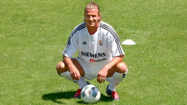 David Beckham is officially unveiled at the Real Madrid