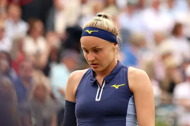 Rebecca Sramkova looks down