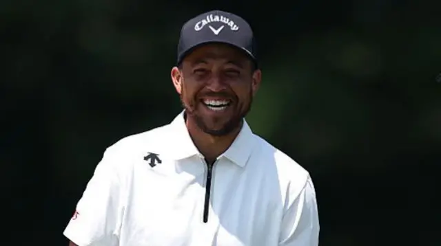 Xander Schauffele smiles at the US Open at Oakmont