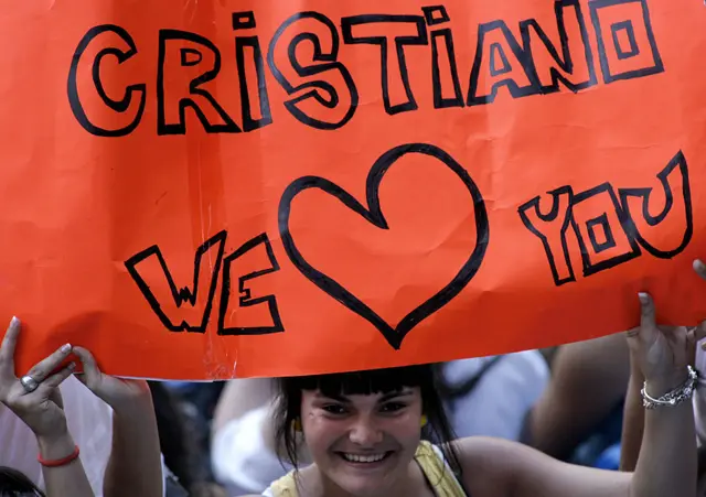 Cristiano 'we love you' poster