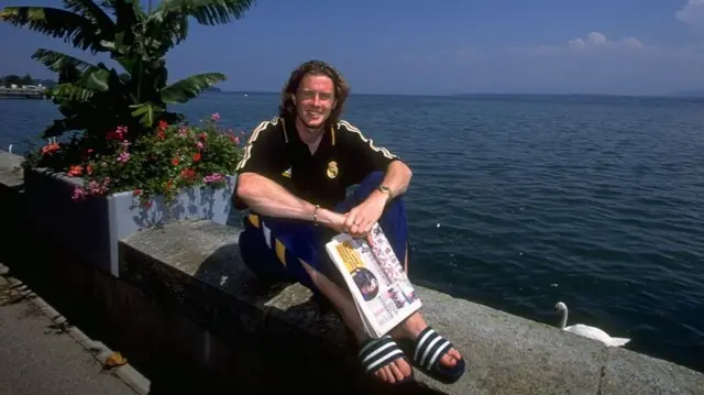 Steve McManaman of Real Madrid in Lausanne during a pre-season tour
