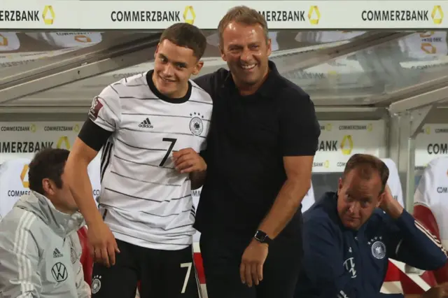 Florian Wirtz and Hansi Flick