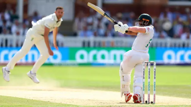 Temba Bavuma plays a pull shot