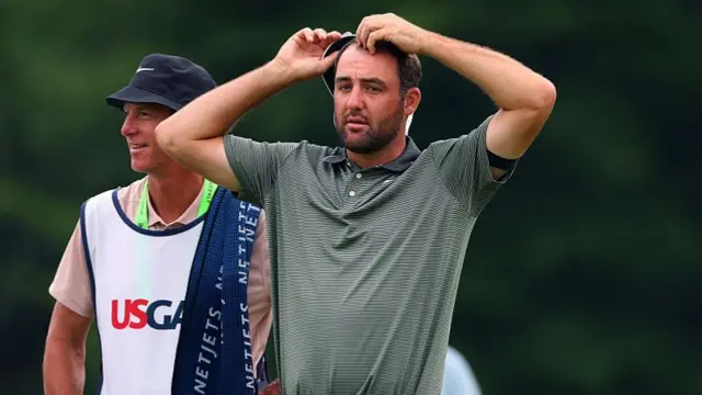 Scottie Scheffler at the US Open at Oakmont