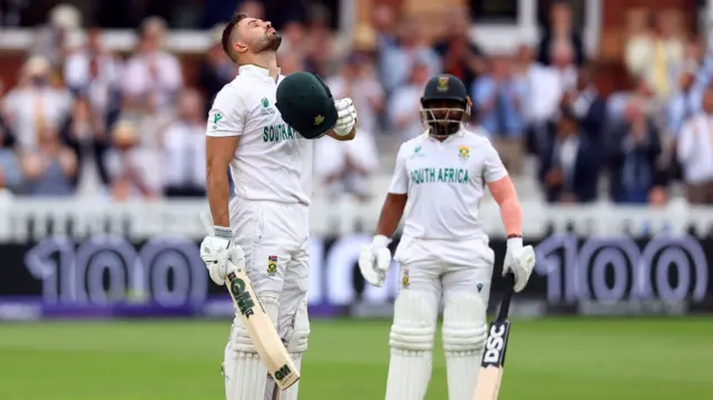 Aiden Markram celebrates century
