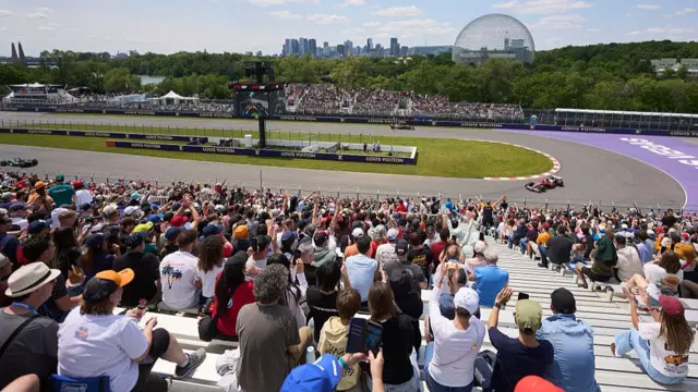 Fans watching FP1 in Montreal