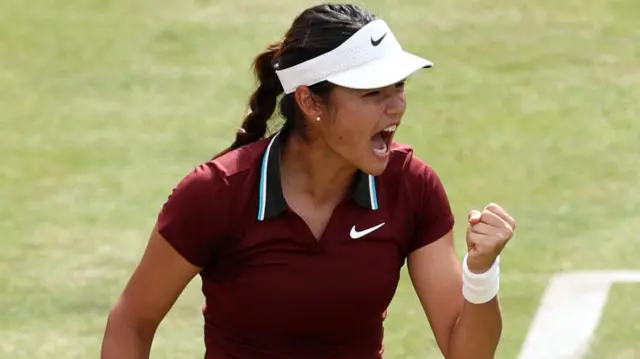 Emma Raducanu celebrates