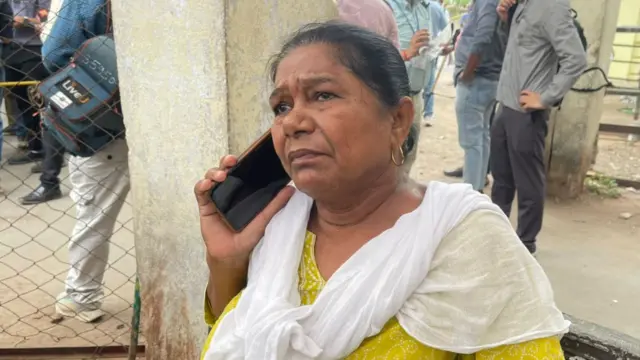 A woman grieving the death of her nephew in the crash