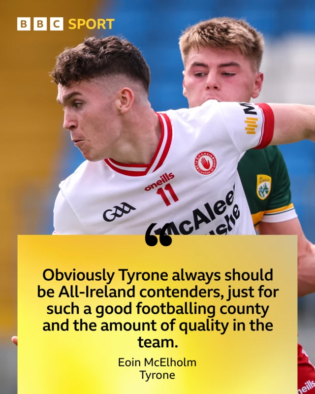Eoin McElholm (left) is hoping to establish himself in the Tyrone senior set-up after winning back-to-back All-Ireland Under-20 titles