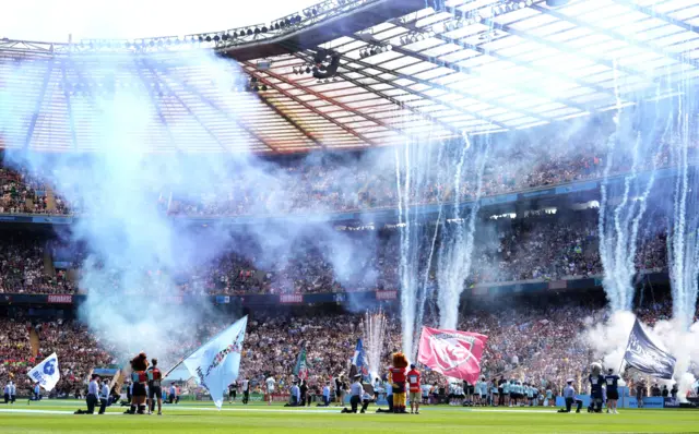 Fireworks go off at Allianz Stadium Twickenham