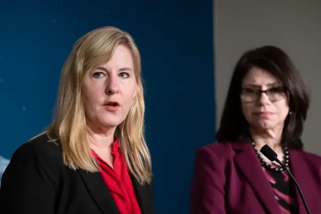 Minnesota legislature House Speaker Melissa Hortman (left)