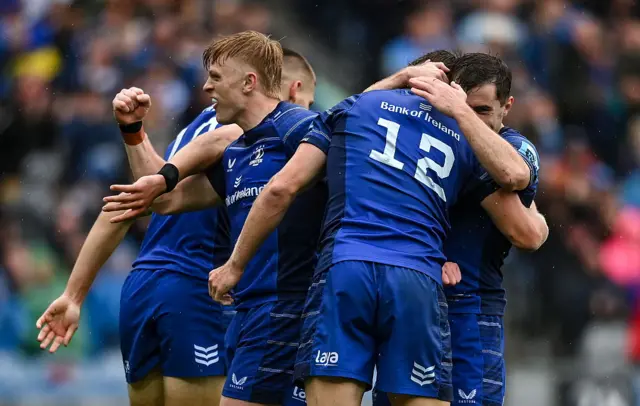 Leinster celebrate win