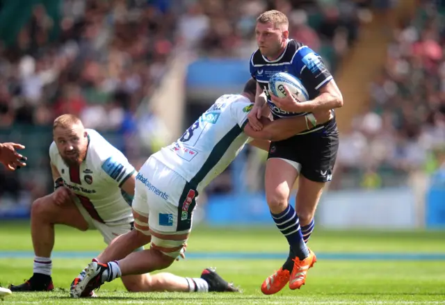 Finn Russell with the ball for Bath