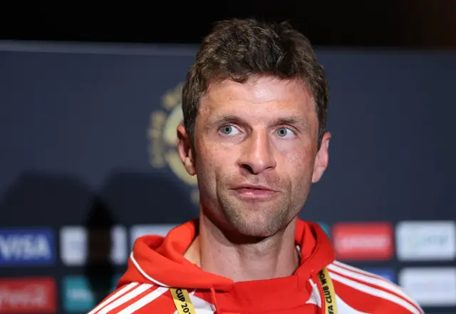Thomas Muller looking on