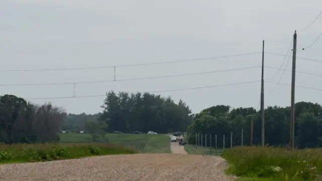 Police search a rural area of Minnesota