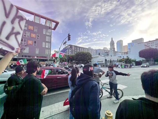 Protesters in LA